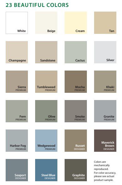 Norandex Woodsman Select Colors