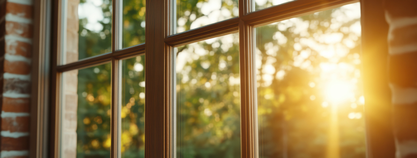 Sun shining through an energy efficient window